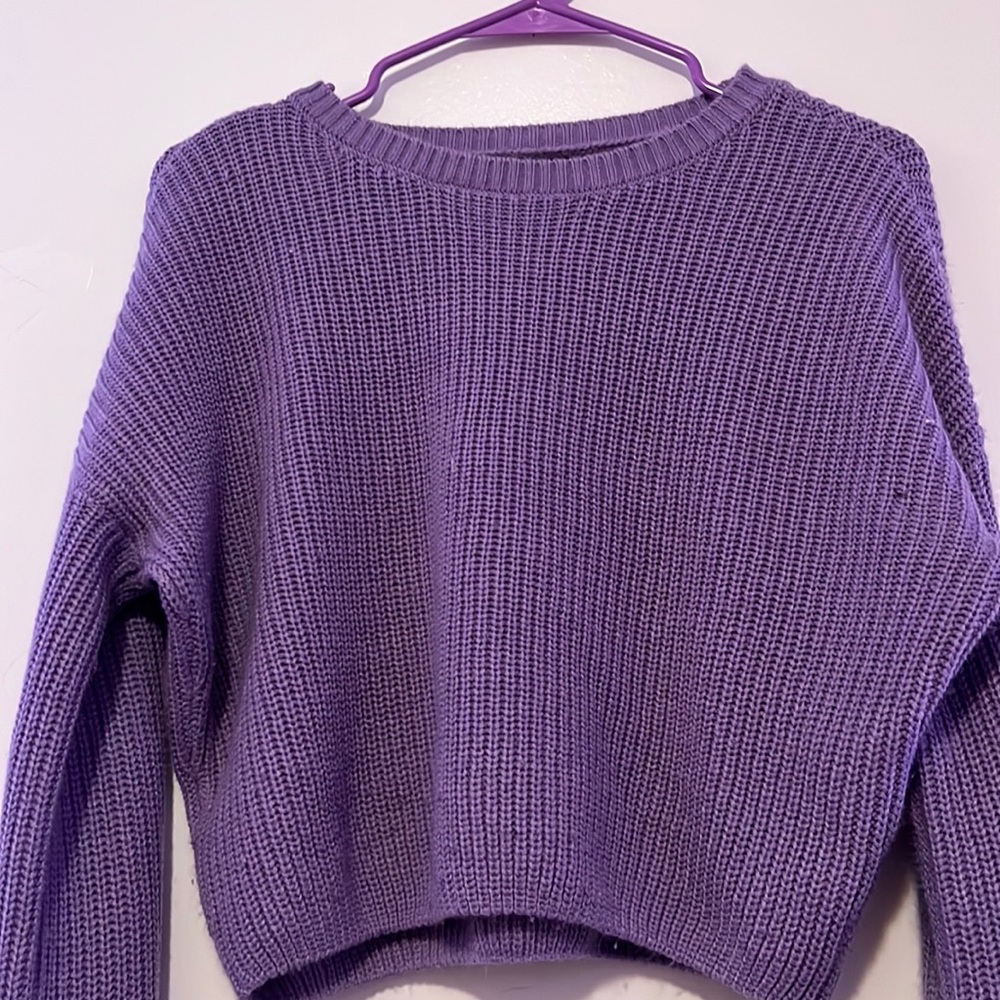 Purple crochet sweatshirt